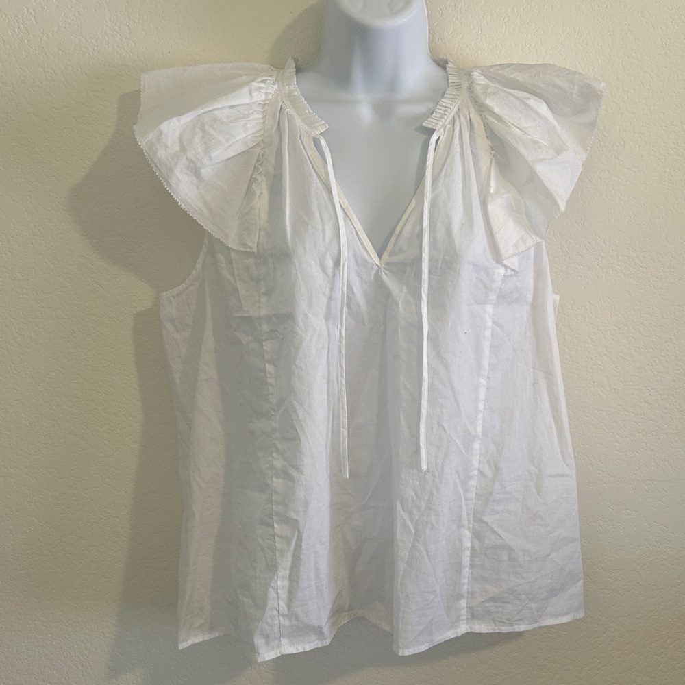 Rails White Ruffled Blouse